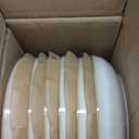 AmorArc 8.5'' Large Pasta Bowls, 36oz Ceramic Salad Serving Bowls Set of 6 for Kitchen, Wide Stoneware Bowls for Pasta,Salad,Fruit,Bread, Microwave Safe, Cappuccino