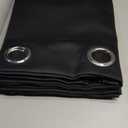 MIULEE Black Blackout Curtains for Bedroom Living Room 63 Inches Long 2 Panels, Thermal Insulated Room Darkening Drapes Solid Grommet Top Noise Reduction Light Blocking Halloween Window Treatments