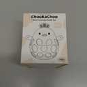 ChooKaChoo 2-in-1 Baby Teething Rattle Toy, Sensory Grasping Teether for Infants 3-12 Months, 100% Food-Grade Silicone, Easy to Hold, Soothing & Developmental, BPA Free (Beige w/Rattle)