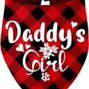 Daddy's Girl Dog Bandana - Printed Pet Scarf Accessories for Small, Medium & Large Dogs - Perfect for Dog Birthday, Christmas & Father's Day Parties