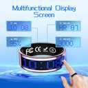 Smart Ring for Women & Men, Fitness & Health Tracker with Display Screen, IP68 Waterproof Smart Rings for Health Monitoring, Fitness Tracker Ring with Call Notification, No App Fees (Pink, 10#)