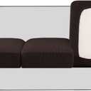 H.VERSAILTEX Super Stretch Couch Cushion Covers Sofa Cushion Slipcovers Jacquard Fabric Individual Seat Couch Slipcover Sets for Pets with Elastic Bottom(3 Packs Cushion Sofa Covers, Chocolate)