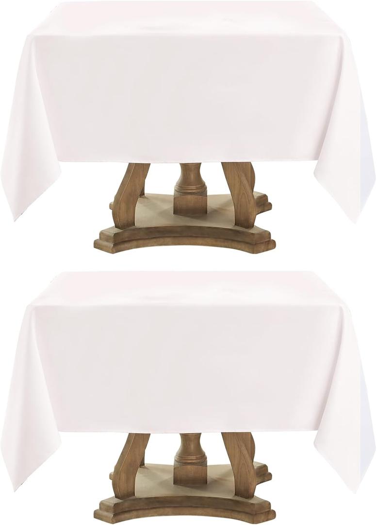 Tablecloth White 2Pack 52 x 52 In