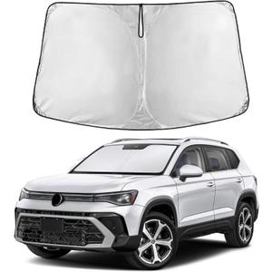 EcoNour Windshield Sunshade Compatible for Volkswagen VW Taos 2022-2024 2025 2026, Sun Visor for Front Windshield & Window Sun Shade Cover, UV Heat Blocker & Protector, Car Accessories