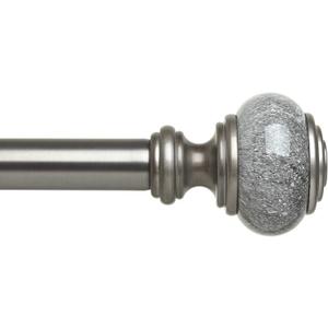 Umbra Marbello Curtain Rod for Window, 36 to 72 inches, Pewter (Silver)