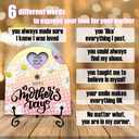 Meaningful Wooden Decor For Mom, 6 Reasons To Love Mom, Rotatable Wooden Sign With 1 Iron Stand, Idea Gifts For Mother,Mother Birthday Gifts, Women's Home Office Decor.