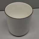 getstar Kitchen Utensil Holder, Large Ceramic Cooking Utensil Holder (H7.2 x W6.2) for Kitchen Counter with Cork Mat at Bottom (White)