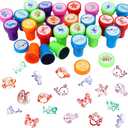 36 Pcs Animal Stamp for Kids Sea Animals Ocean Life Stampers Ocean Themed Party Gifts Classroom Rewards Self Ink Stamps for Birthday Gift Favor Supplies Teacher Stamps