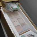 ROBOTIME Doll House, Wooden Dollhouse with Wheels for Girls, Pretend Play RV Set Dollhouse Moveable with 10+Pcs Furniture Accessories, Gift for Kids Ages 3+