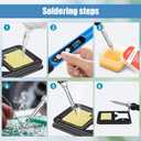 Soldering Iron Kit, 90W 110V Fast Heat up LCD Digital Soldering Gun Kit with Ceramic Heater, 10 in 1 Adjustable Temperature Soldering Kit with Automatic Sleep Mode