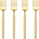 I00000 90 Pcs Gold Plastic Forks,Gold Disposable Utensils, Disposable Heavy Duty Plastic Forks Heat Resistant Perfect for Parties,Wedding,Dinners