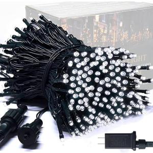 JMEXSUSS 250 LED White Christmas Lights Outdoor, 91.5ft Extendable White String Lights Indoor, Christmas Tree Lights with 8 Modes for Room Garden Patio Wedding Party Christmas Decorations