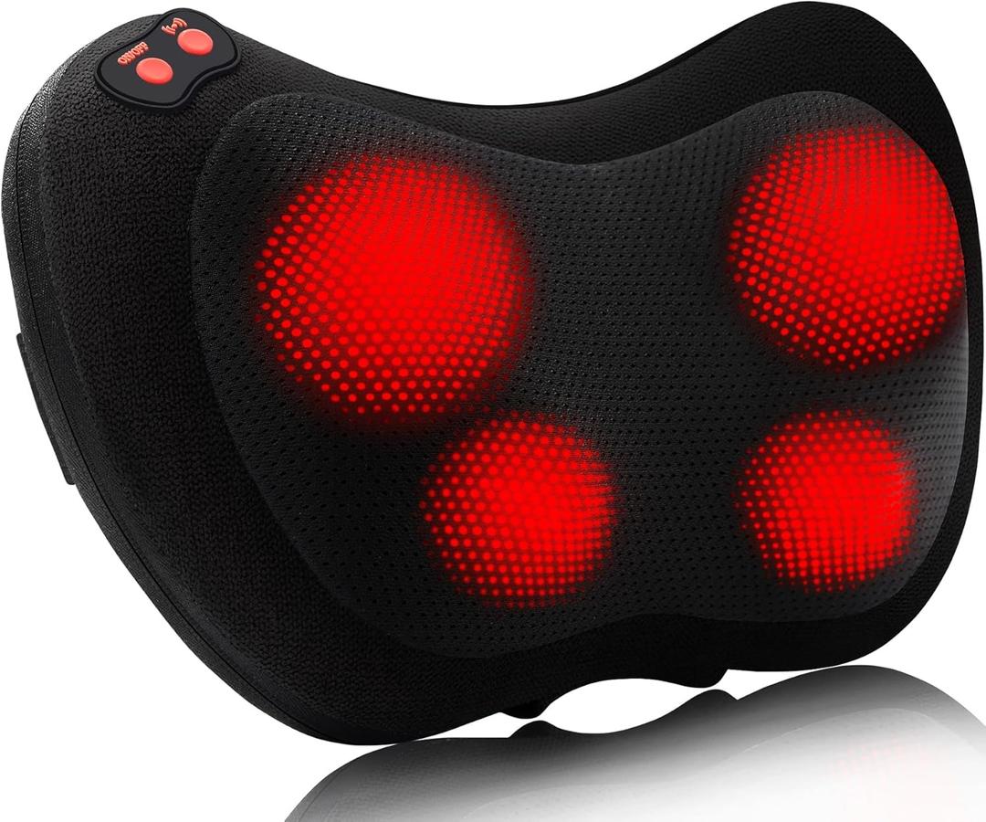 Papillon Back Massager,Shiatsu Neck Massager for Pain Relief,Electric Shoulder Foot Massage Pillow with Heat,Gifts for Mothers Day,Christmas Gifts for Women/Men,Deep Tissue Kneading for Waist,Legs (Black)