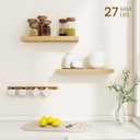 Dreamland Floating Shelves, 20Inch Rustic Wooden Wall Shelves for Bathroom|Bedroom|Kitchen, 2 Pack Deep Wall Mounted Book Shelf, Wood Storage Display Shelf for Home Decor, Rustic Brown