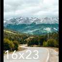 QOTIB Wood 16x23 Picture Frame Black for Wall Hanging, 16 x 23 Frame Photo Frame for Wall Horizontally or Vertically, Black, 1 Pack