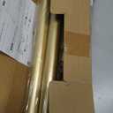 Gold Curtain Rods - Extra Long 200 inches, Heavy Duty for Windows 120-200 inch, 1-inch Drapery Rod for Outdoor Patio, Sliding Door, Living Room, Bedroom, Adjustable Curtain Pole 10-16.5ft