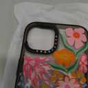 Magnetic for iPhone 15 Magsafe Case Cute Aesthetic - Durable Fashion Funny Phone Case - Girly Passion Flower Pattern Print Cover Design for Woman Girl 6.1 inches Black