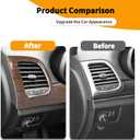 Center Console Dashboard Panel Trim Kit & Interior Door Handle Cover Kits Compatible with Jeep Grand Cherokee 2011-2020, Wood Grain