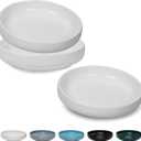 Ceramic Cat Bowls,Shallow Cat Dishes for Food and Water, 6 inch Matte Finish Wide Cat Food Bowl,Whisker Fatigue Free Pet Puppy Kitten Bowl Set of 3,Dishwasher Safe