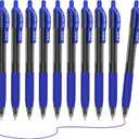 EYEYE G-103 Retractable Gel Pens 0.7mm, 10 Pack 0.7 mm Blue Ink Medium Point Ballpoint Pen Quick Drying, Pen Fine Point Smooth Writing Pens for for Office School Supplies