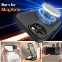 ORETECH Magnetic for iPhone 14 Case, [Compatible with Mag-Safe][2 Pcs Screen Protectors][15 FT Drop Protection], Frosted Translucent Shockproof Protective Phone Case for iPhone 14 Cover, Black