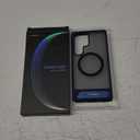 TORRAS Strong Magnetic & Seamless Stand for Samsung Galaxy S25 Ultra Case, Fit for MagSafe, Mil-Grade Drop Protection, Kickstand for Samsung Galaxy S25 Ultra Case, Translucent Back/Blue Edge