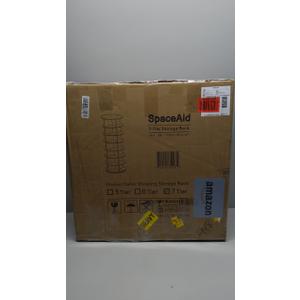 SpaceAid 7 Tier Rotating Shoe Rack Tower, Spinning Shoe Display Lazy Susan, Revolving 360 Shoe Rack Storage Round Carousel, Vertical Handbag Rotate Shoes Closet Organization (7-Tier White)