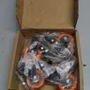 2 Inch Caster Wheels, Threaded Stem Casters Set of 4 Heavy Duty, 1/4"-20x1 (Screw Diameter 1/4", Stem Length 1"), Safety Dual Locking Industrial Castors, Wheels for Cart, Furniture