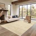 Valenrug Washable Rug 5x7 - Stain Resistant 5x7 Area Rugs for Living Room, Non Slip Backing Printed Rugs for Bedroom, Folable Machine Washable Area Rug (5'x7', Tan)
