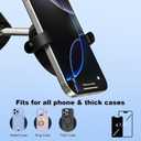 Car Phone Holder2-in-1 Clip & Magnetic Phone Holder for Car [2800gf Super Magnet + Secure Clamp], 360Adjustable Phone Mount for Dashboard/Desk/Gym Mount, Compatible with iPhone & Android (Black)