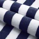 EBOOT 7 Pieces 100% Cotton Pool Beach Towels 30 x 70 Inch Cabana Oversized Basics Turkish Pool Bath for Hotel Swimming Bathroom(Navy Blue)