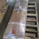 Backyard Discovery Buckley Hill Cedar Wood Swing Set with Wave Slide, Play Deck, Rock Wall Ladder, Belt Swings, Chalkboard, Canopy Roof, Outdoor Playset (Green)