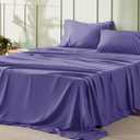 Bedsure Queen Sheet Set - 4 Pieces Soft Queen Size Sheets - Breathable & Cooling - Hotel Luxury - Easy Care Polyester Microfiber Bedding for Women, Men, Iolite