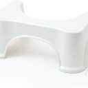 Squatting Step Toilet Stool, Non Slip Bathroom Step Up Stool, Proper Toilet Posture Footstool for Constipation Piles Bloating Flatulence Relief(White)