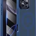 for iPhone 16 Pro Case with HD Screen Protect, [Compatible with MagSafe] [15FT Military Drop Protection] [Camera Protection] Magnetic Case for iPhone 16 Pro, Dark Blue