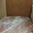 Yaheetech PU Leather Accent Chair, Mid-Century Modern Armchair with Solid Wood Legs, Reading Leisure Chair with High Back for Living Room Bedroom Waiting Room, Brown