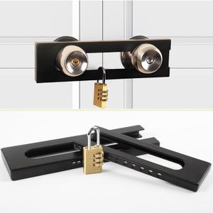 French Double Door Iock, French Door Iock, Adjustable Double Door Reinforced Iock, Copper Iock with Password, Knob and Handle Reinforced Iock, Can Be Used Both Indoors and Outdoors