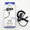 Zgear Fast Charge Car Charger 6Ft. Coil Cord