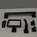 5-Pieces Matte Black Bathroom Hardware Accessories Set, SUS304 Stainless Steel Bath Towel Bar Set, Towel Racks for Bathroom Wall Mounted.