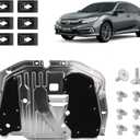 Engine Splash Shield Guard Compatible with 2016-2021 Civic Engine Case Guard Under Car Shield Cover Replacement 74110-TBA-A00 90674-TY2-A01 Engine Splash Guard