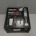 Mueller Multistick 5-in-1 Immersion Blender Handheld, 12 Speed Hand Mixer - Turbo Boost, Heaviest Duty Copper Motor, Titanium Blades Hand Blender, Milk Frother Wand, Whisk, Beaker, Chopper, Grey