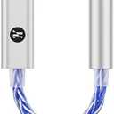 JCALLY JM6 Pro USB C Type-C to 3.5mm Dual DAC CX31993 MAX97220 digital audio portable decoding amp Hifi DAC mobile headset adapter for iPhone 15 plus max Galaxy S23 Ultra Android phone(Silver Blue)