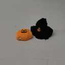 Handcrafted 2-Piece Doll Halloween Clothes Outfit for 15cm/17cm Labubu Doll Accessories (No Doll), Cute Pumpkin Dress with Witch Hat for Spooky Costume Girls Boys Collectors AK068BK