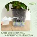 Wonderjune Self Watering Pots for Indoor Plants with Deep Reservoir and High Drainage Holes for Outdoor Plants and Flowers, Bare Root Planter(4.72'', 5.91'', 7.09'',Clear,12 Pcs)