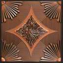 From Plain To Beautiful In Hours 201 Sunset Boulevard PVC 2' x 2' Lay-in or Glue-up Ceiling Tile (Case / 300 sq.ft), Antique Copper, 25 Piece