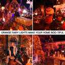 2 x suddus Orange Halloween Fairy Lights Battery Operated, 66ft 200 LED Copper Wire Twinkle Lights Waterproof, String Lights with Remote for Bedroom, Party, Yard, Door, Garland, Tree Decorations