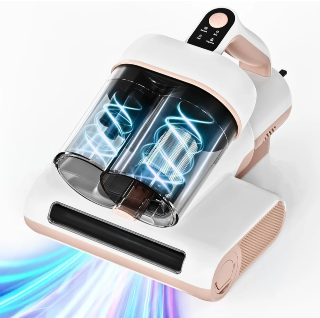 TLTVQ Mattress Vacuum Cleaner, UV Light Bed Vacuum Cleaner, 15Kpa Handheld Vacuum for Bed Mattress, Anti-allergen Mattress Cleaner Machine Deep Cleaner, 30000 RPM Silicone Roller Brush & Dual Dust Cup