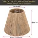 Bell Boho Lamp Shade 7" Top X 13" Bottom X 10" High, Medium Hand Woven Lampshade for Table Lamps and Small Floor Lamps Replacement,brown,Spider Fitter