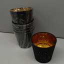 Riakrum 6 Pcs Chandelier Lamp Shades Set Small Lamp Shade for Pendant Wall Ceiling Lights Candle Bulbs Clip on Fitter Lampshade (Star,Black)