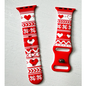 Christmas Watch Band, 38/40/42mm, Red and White